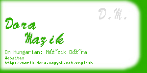 dora mazik business card